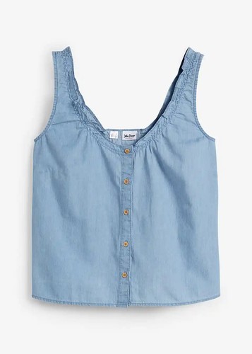 Jeans blusentop 40 eisblau - jeans-blusentop,