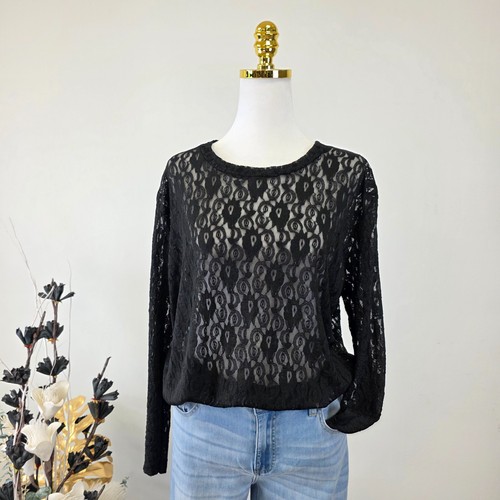 Damen langarmshirt schwarz one - schwarz,