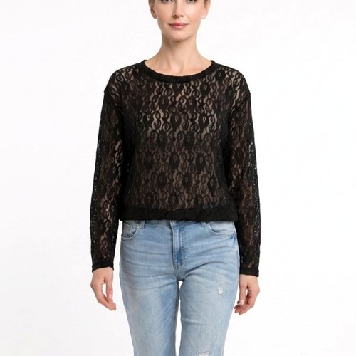 Damen langarmshirt schwarz one - damen,