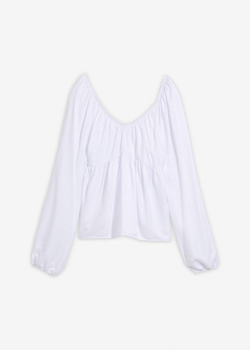 Blusenshirt mit ausschnitt - mit, v-ausschnitt