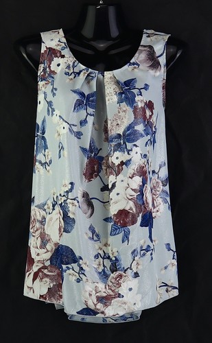 Tank top blau - 40, bedruckt