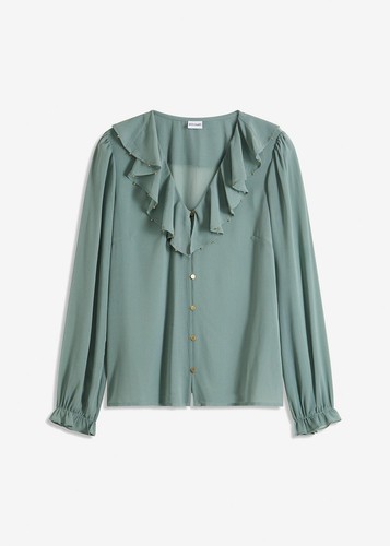 Bluse mit volants und - bluse,