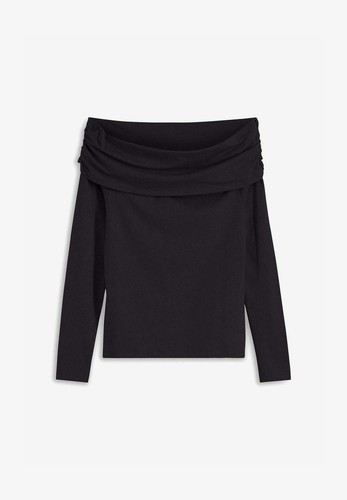 Carmenshirt mit raffung - carmenshirt, gr
