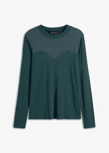 Langarmshirt mit mesh - langarmshirt,