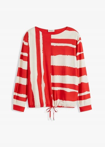 Bluse 42 rot beige - 40/42,