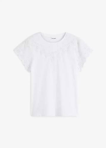 Shirt mit lochstickerei - shirt, gr